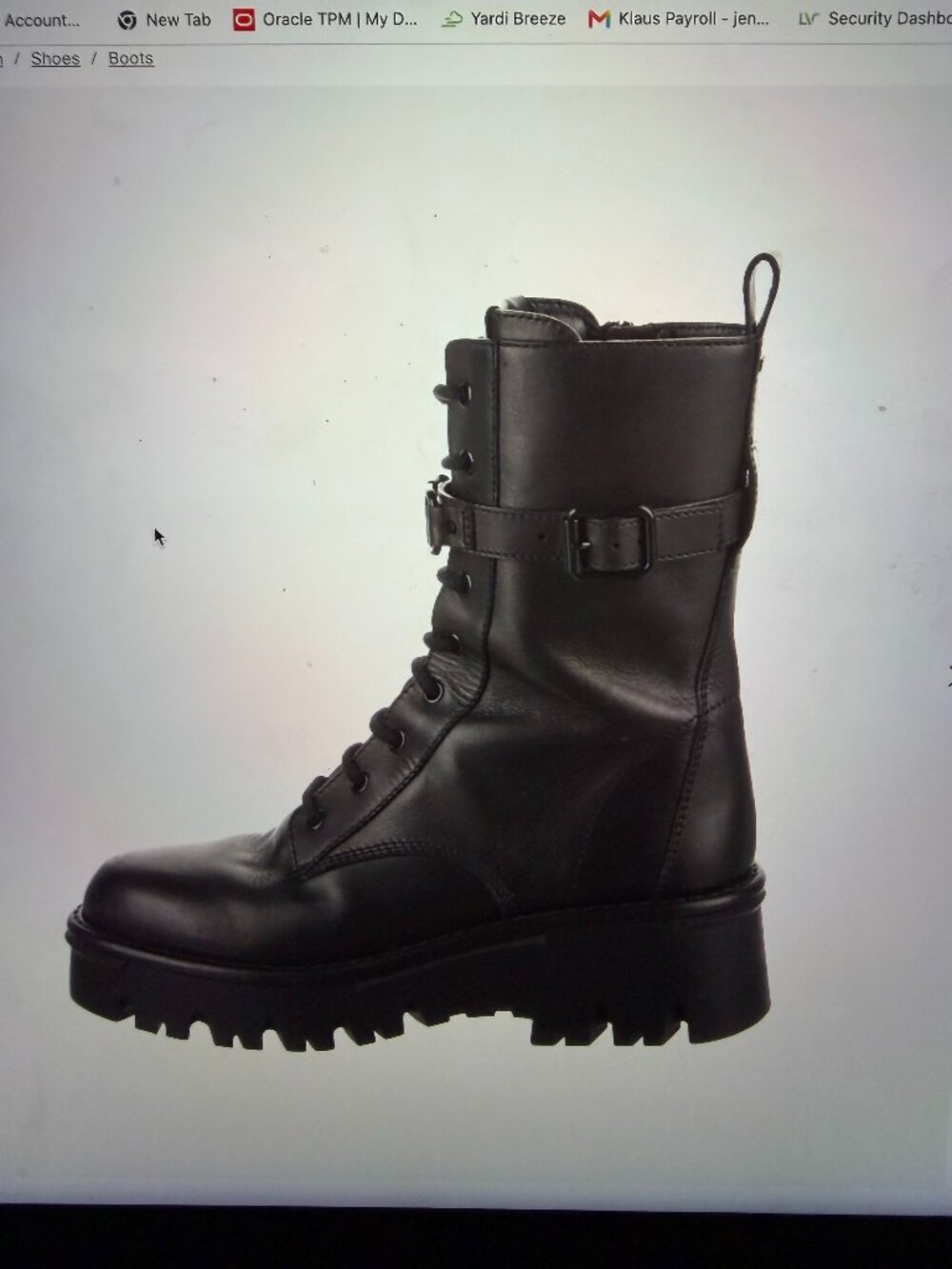 Valentino Leather Combat Boots